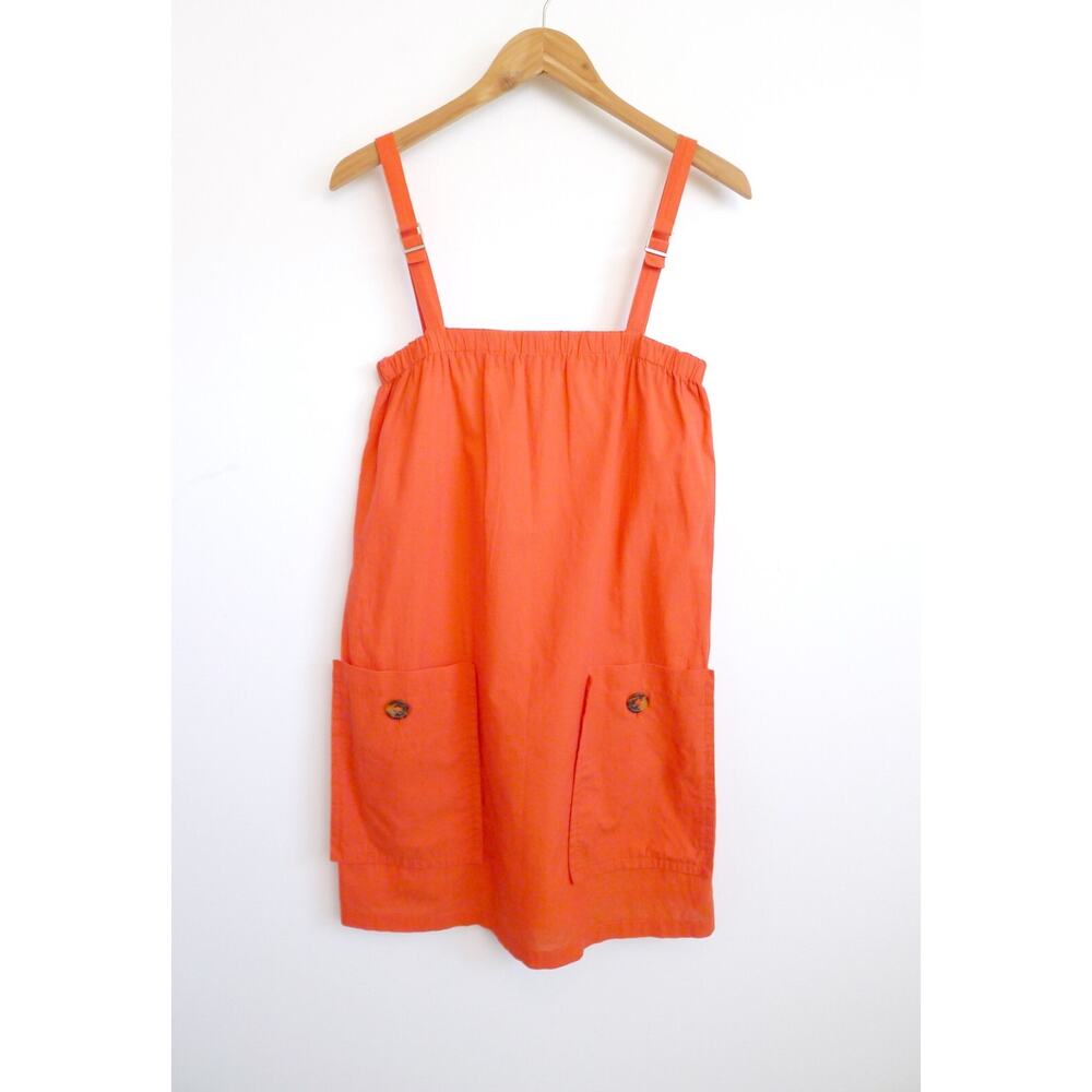 A.P.C. PARIS Cotton Poplin Pinafore Shift Tank Mini Overall Dress SSENSE XS $265
